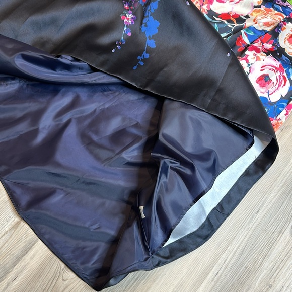 🆕NWOT Tahari Fit & Flare High Low Floral Tea Length Floral Dress, 8 - Picture 12 of 14